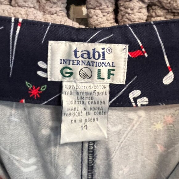 Tabi International Blue Golf-Themed Skort Size 14 - Picture 4 of 8